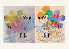 M17-Figurative, Street Art, Pop Art, Moderne, Zeitgenössisches, Abstraktes Mickey Mouse
