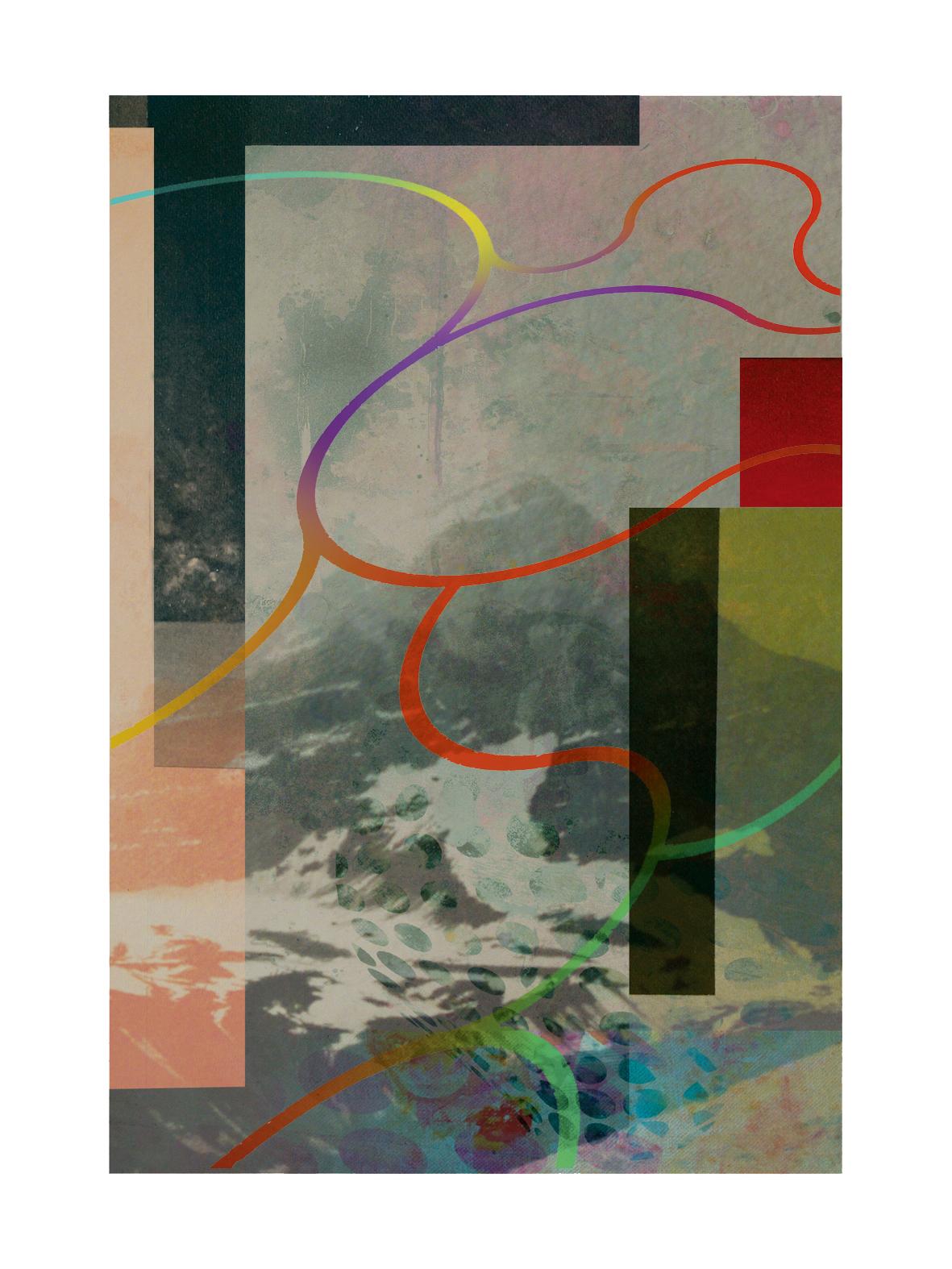 Francisco Nicolás Landscape Print - Mountains 002 - Contemporary, Abstract, Modern, Pop art, Surrealist, Landscape