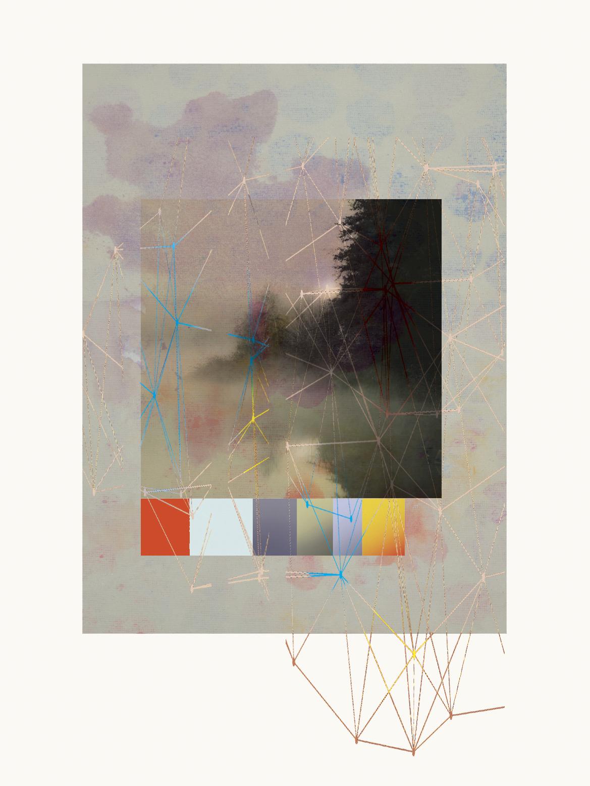 Francisco Nicolás Abstract Print - River -Contemporary, Abstract, Modern, Pop art, Surrealist, Landscape, Geometric