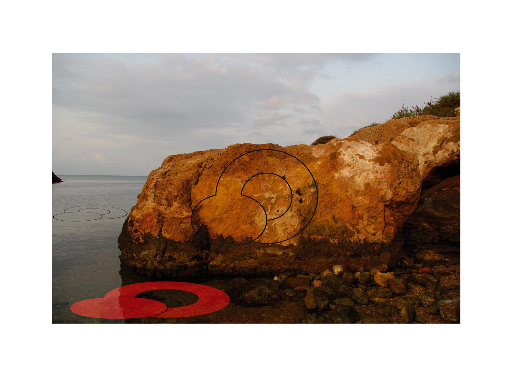 Francisco Nicolás Landscape Print - tattooed rocks - Contemporary, Abstract, Pop art, geometric, landscape 