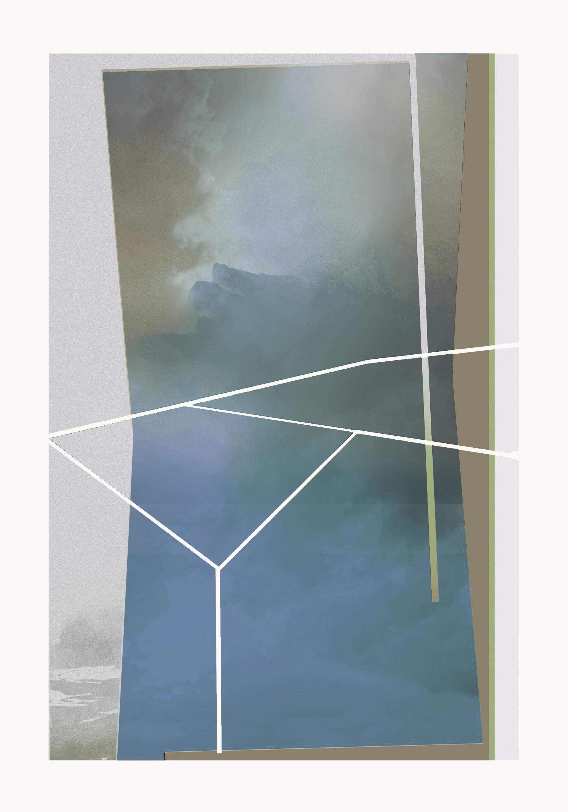 Abstract Print Francisco Nicolás - Contemporain fenêtre abstraite, gestuel, art urbain, pop art, moderne, géométrique