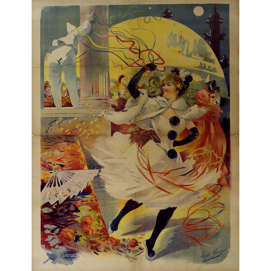 Circa 1900 poster for the Bal de l'Opéra de Paris by Tamagno - Belle Époque - Print by Francisco Nicolas Tamagno