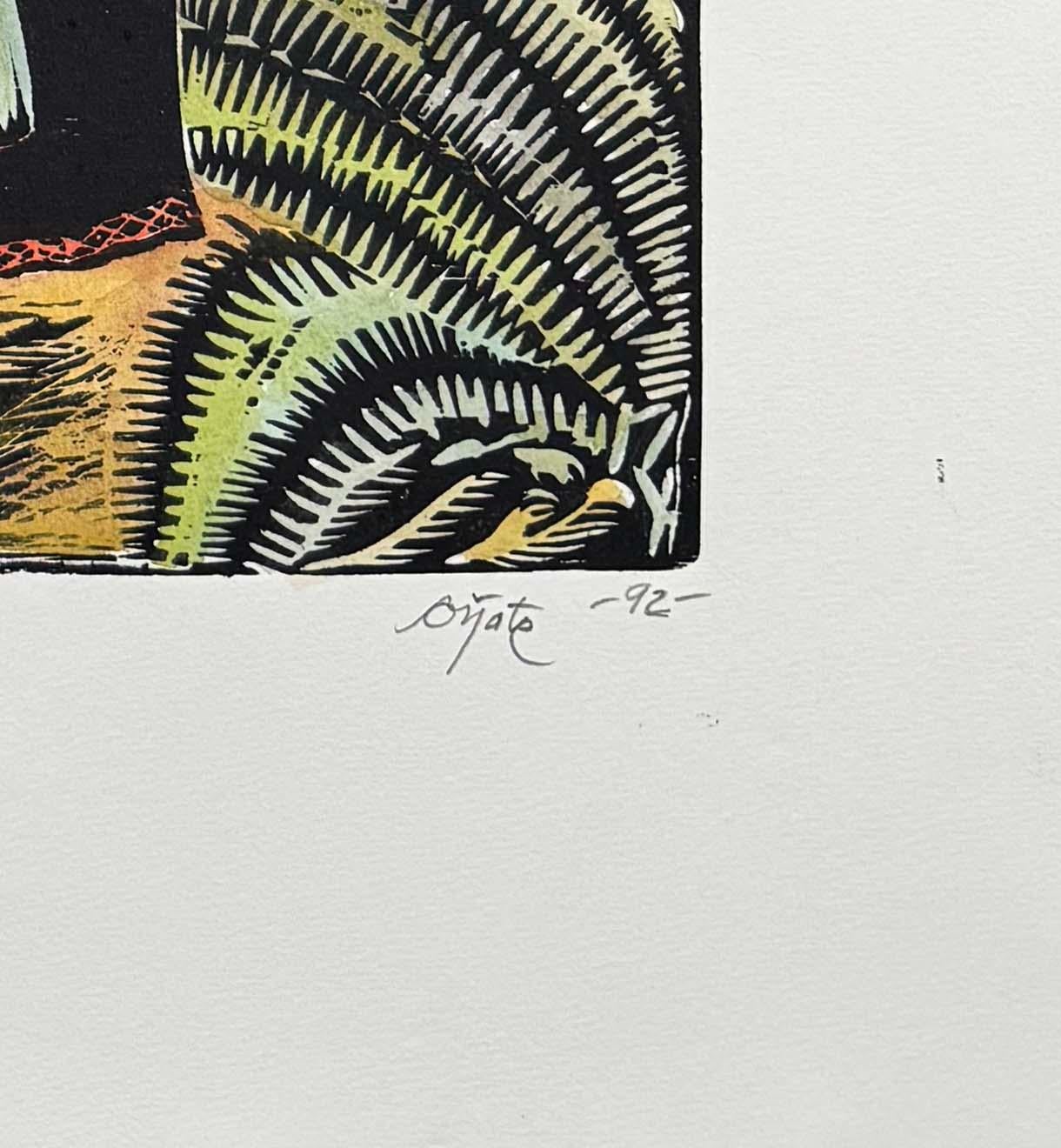 Mujer de San Felipe
Artist: Francisco Oñate
Medium: Woodblock print
Image Size: 23.5 x 18
Signature: Signed in pencil
Date: 1992
Edition: 16/30
