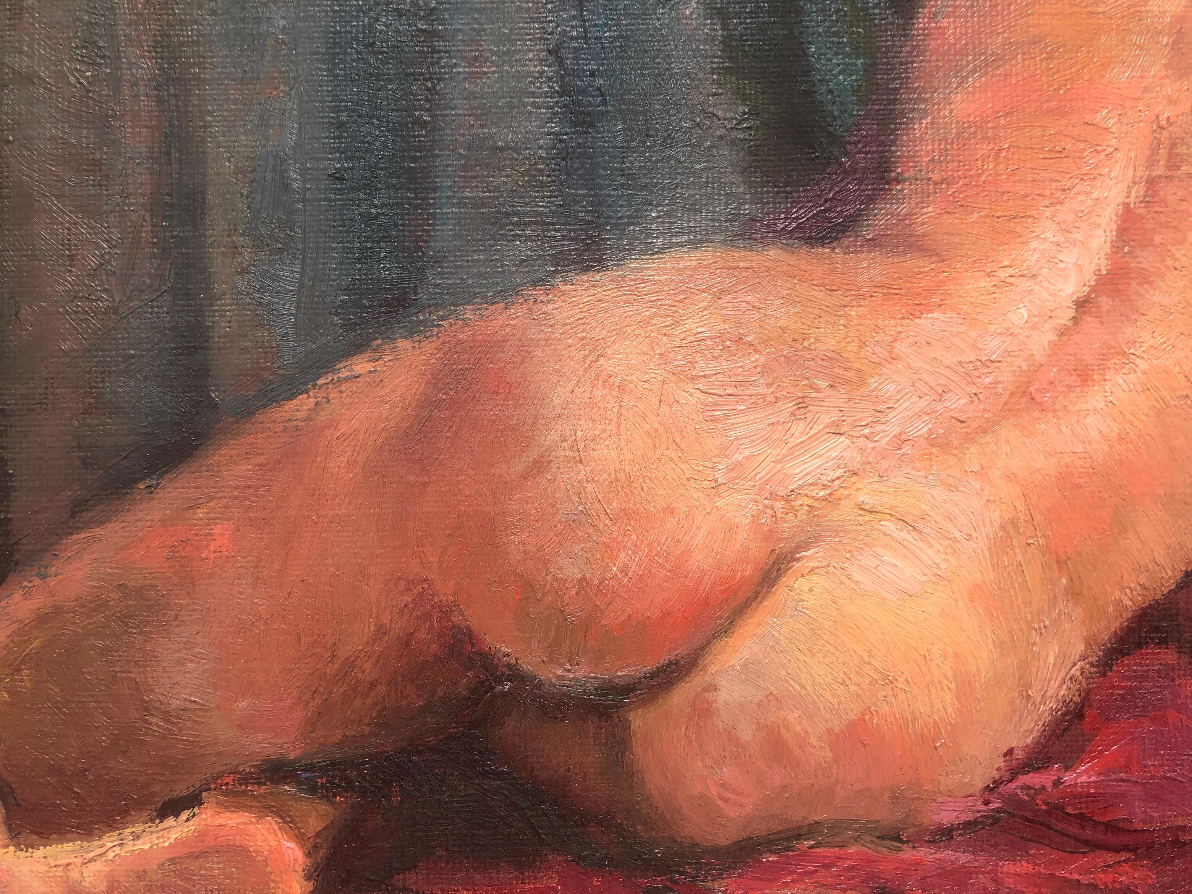 Francisco Ortiz (XX) - Nu féminin - Huile sur toile
L'huile mesure 33x41 cm.
Sans cadre.