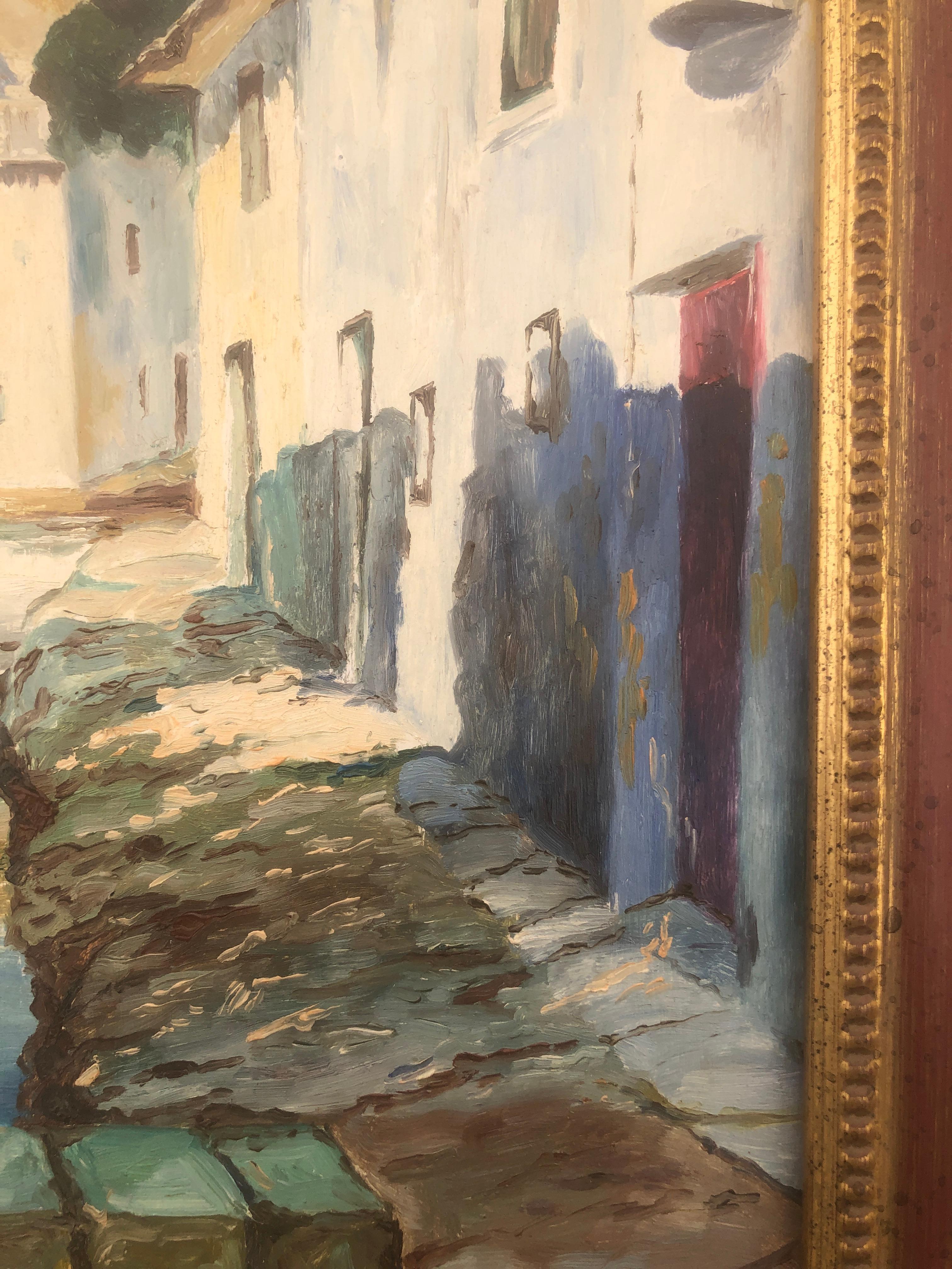 Paesaggio di Valencia olio su tela Spagna - Landscape Painting Grigio di Francisco Paya Sanchis