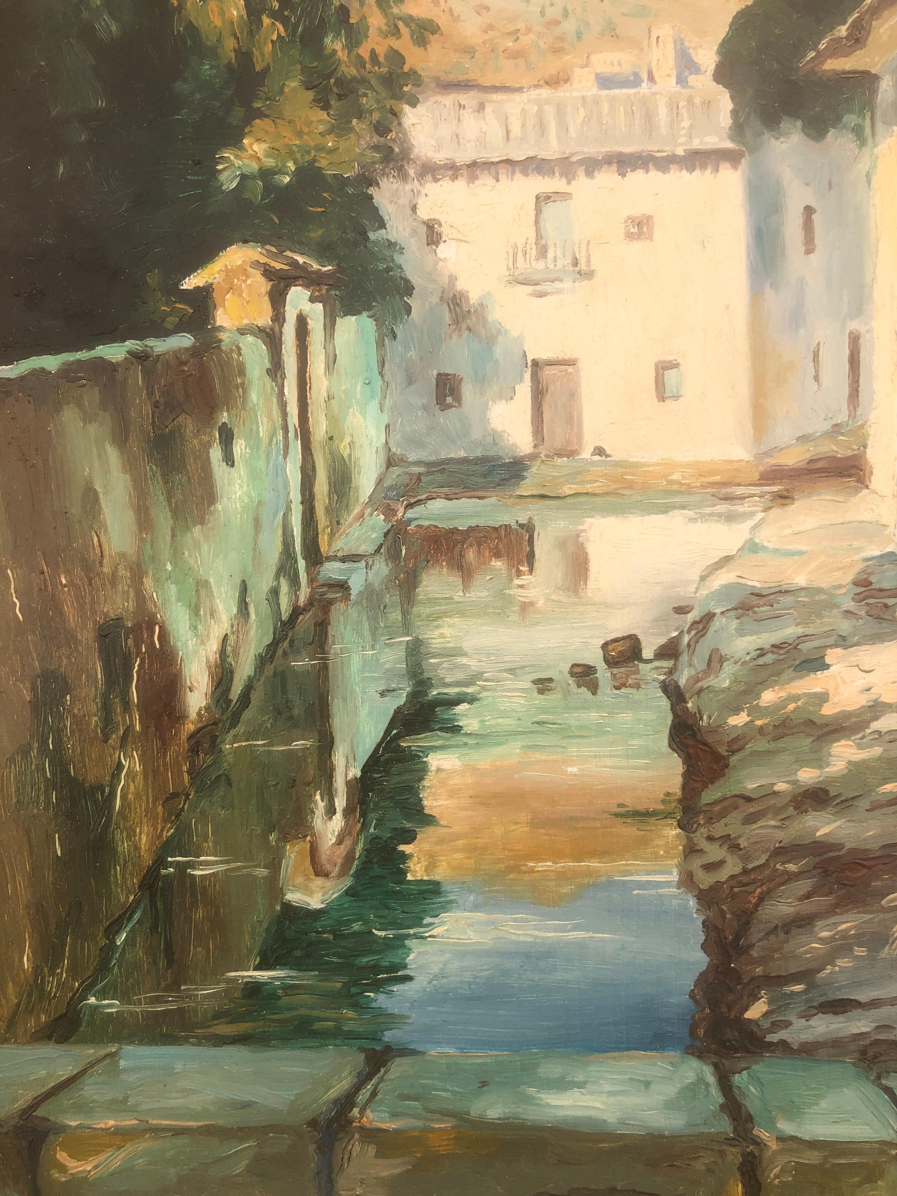 Paesaggio di Valencia olio su tela Spagna 1