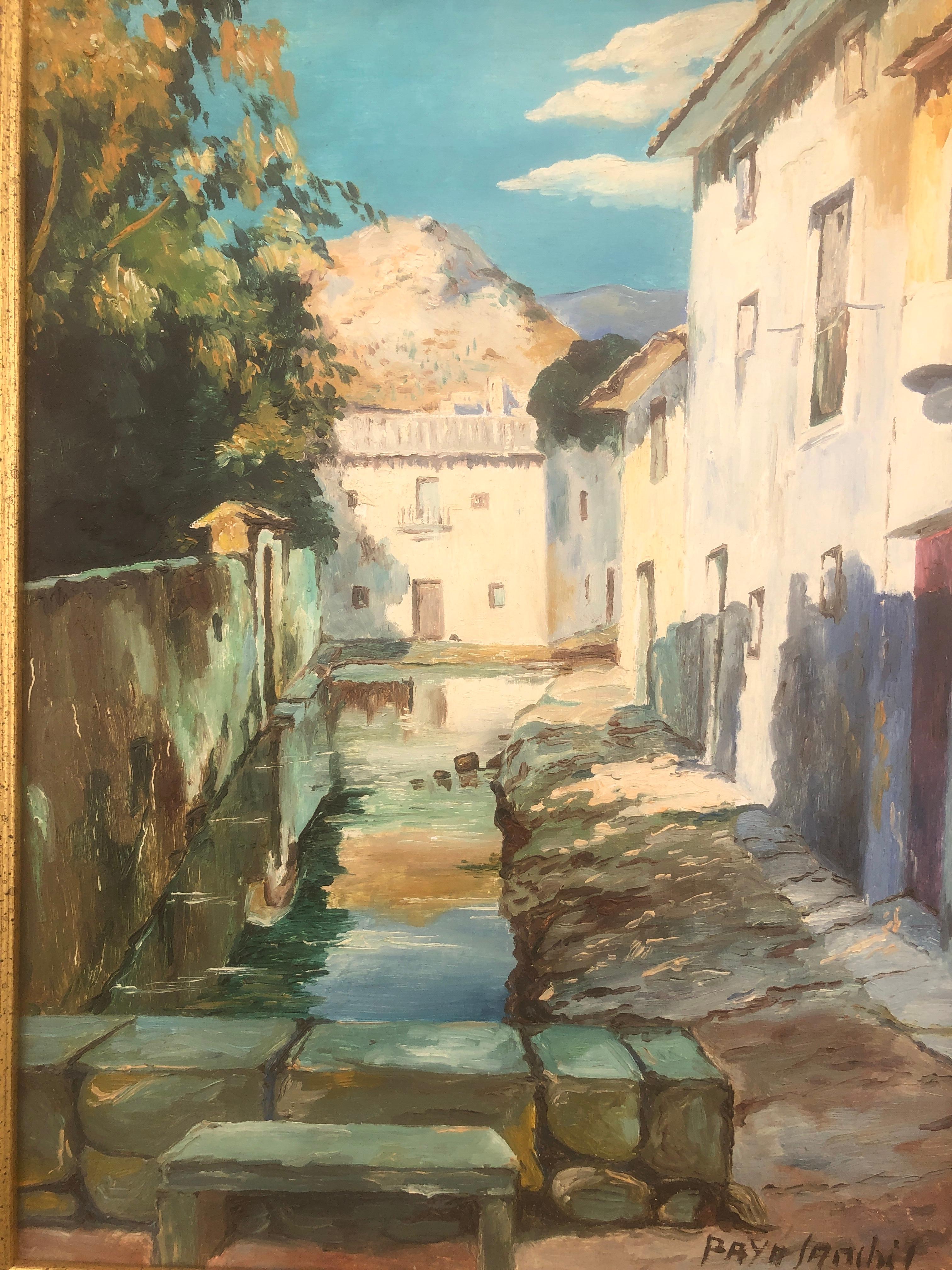 Paesaggio di Valencia olio su tela Spagna 2