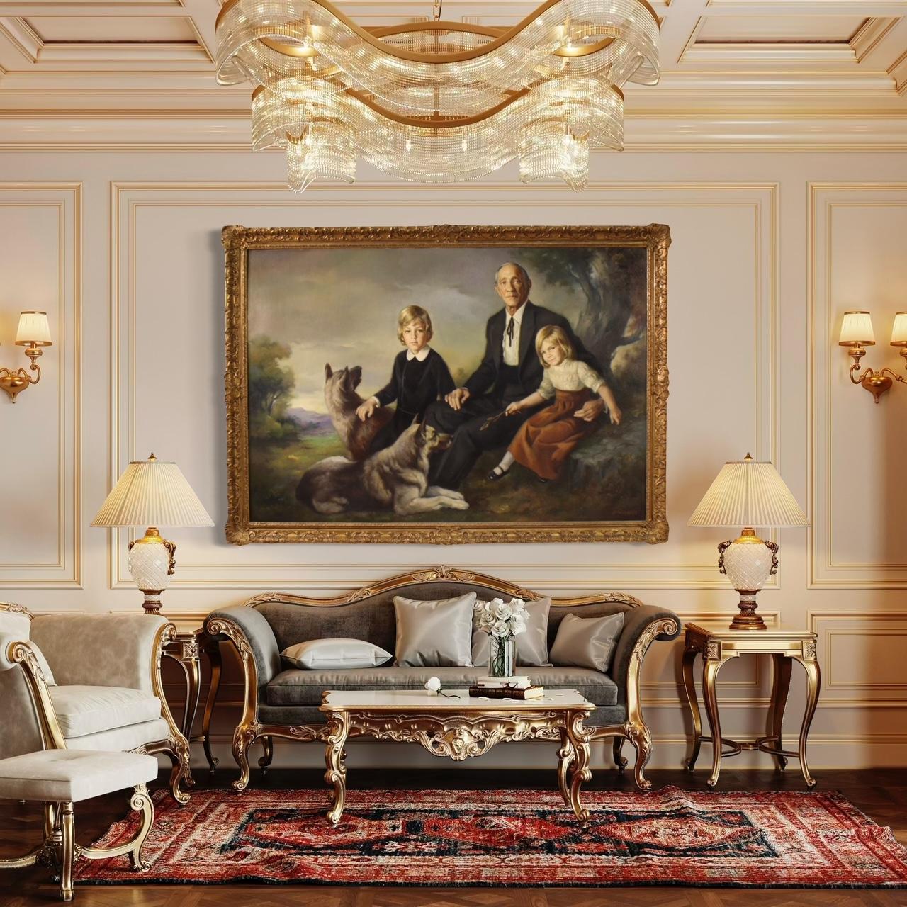 20. Jahrhundert Öl auf Leinwand Spanisch Signiert Ribera Familie Porträt Gemälde, 1972 im Angebot 10