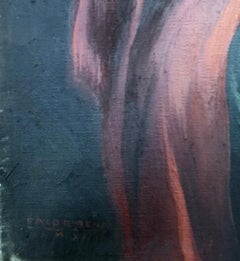 Quadro ad olio su tela della Vergine Maria e del Bambino Gesù