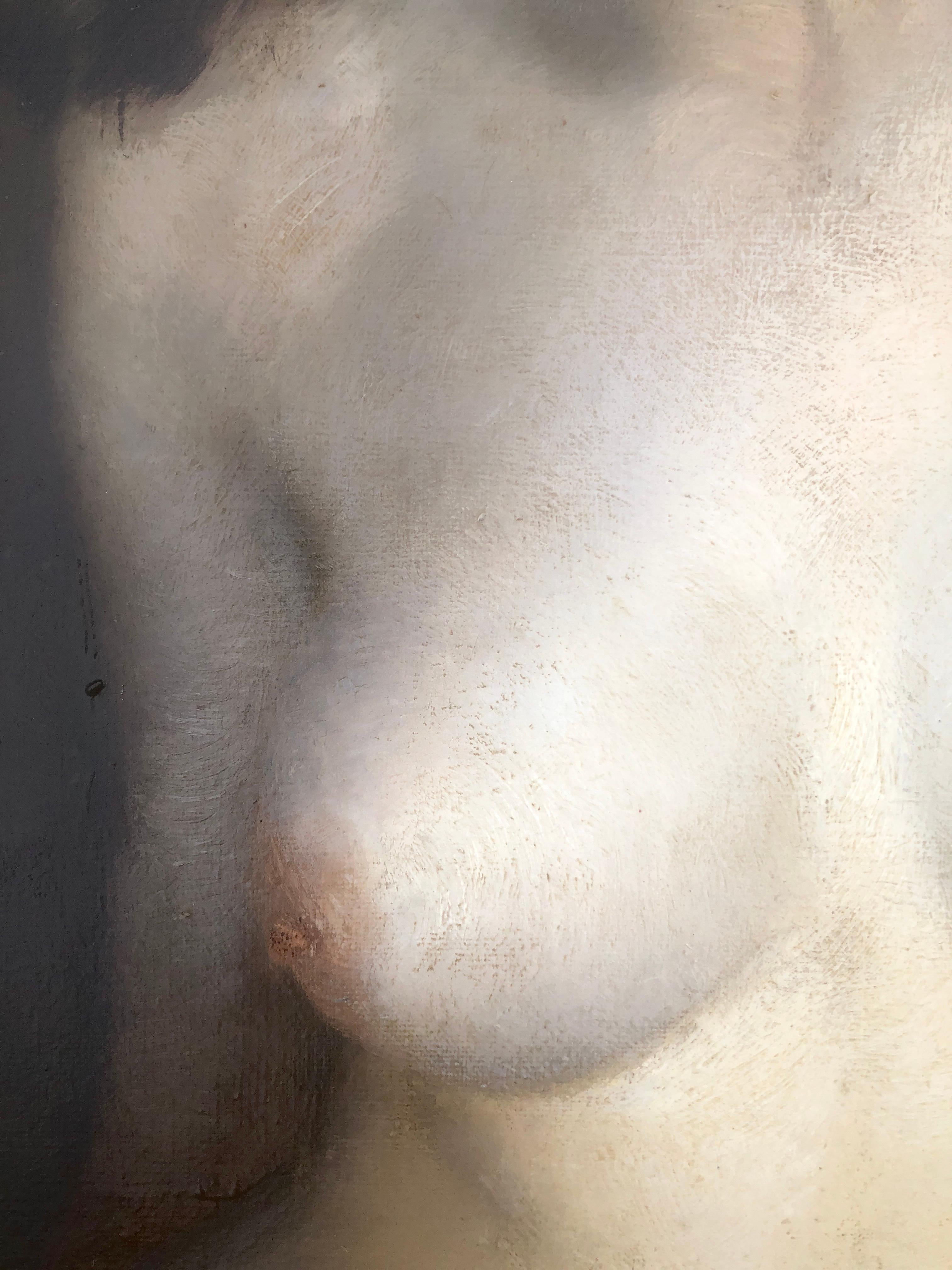 Pittura originale ad olio su tela di una donna nuda 2