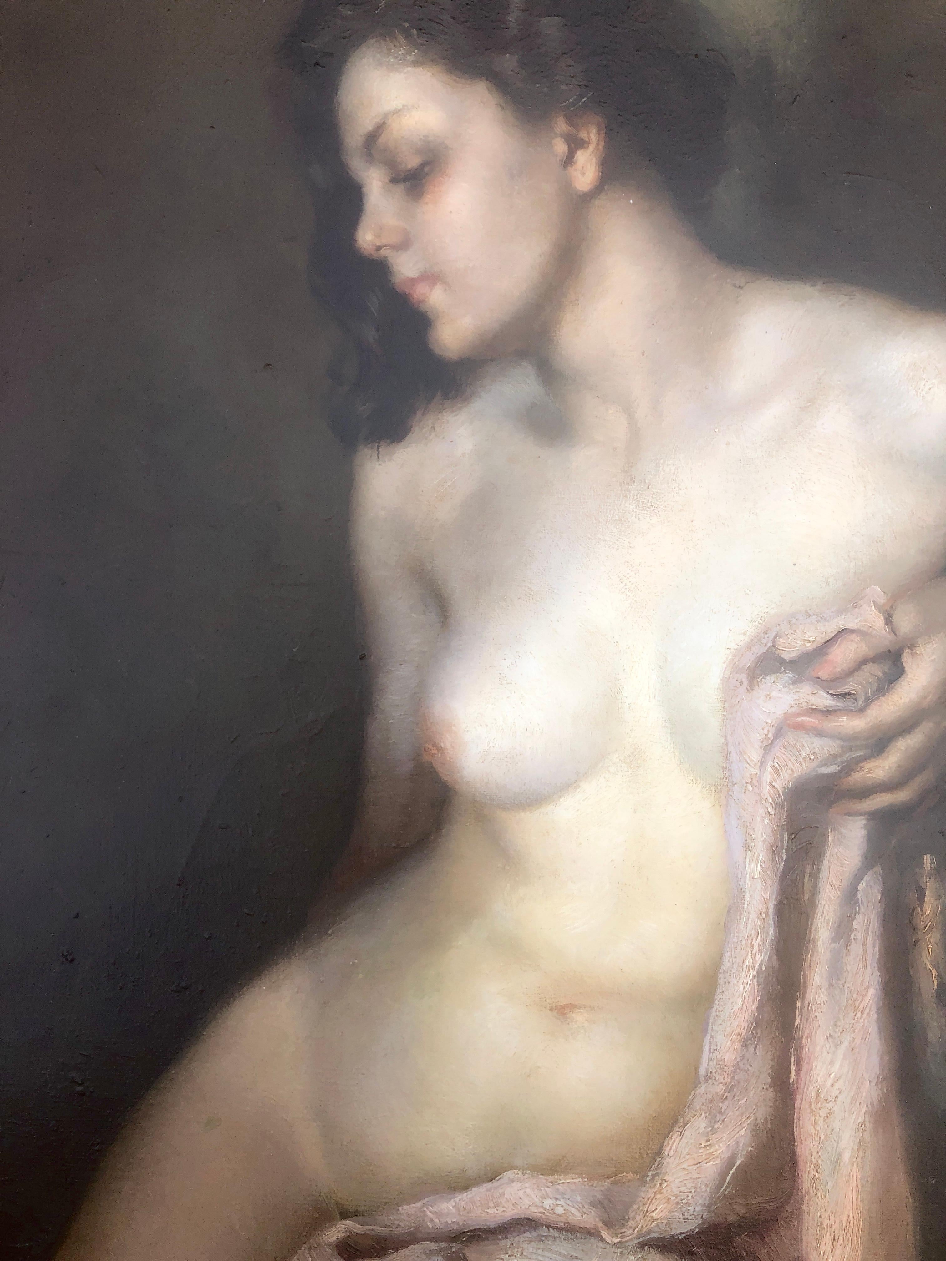 Pittura originale ad olio su tela di una donna nuda 3