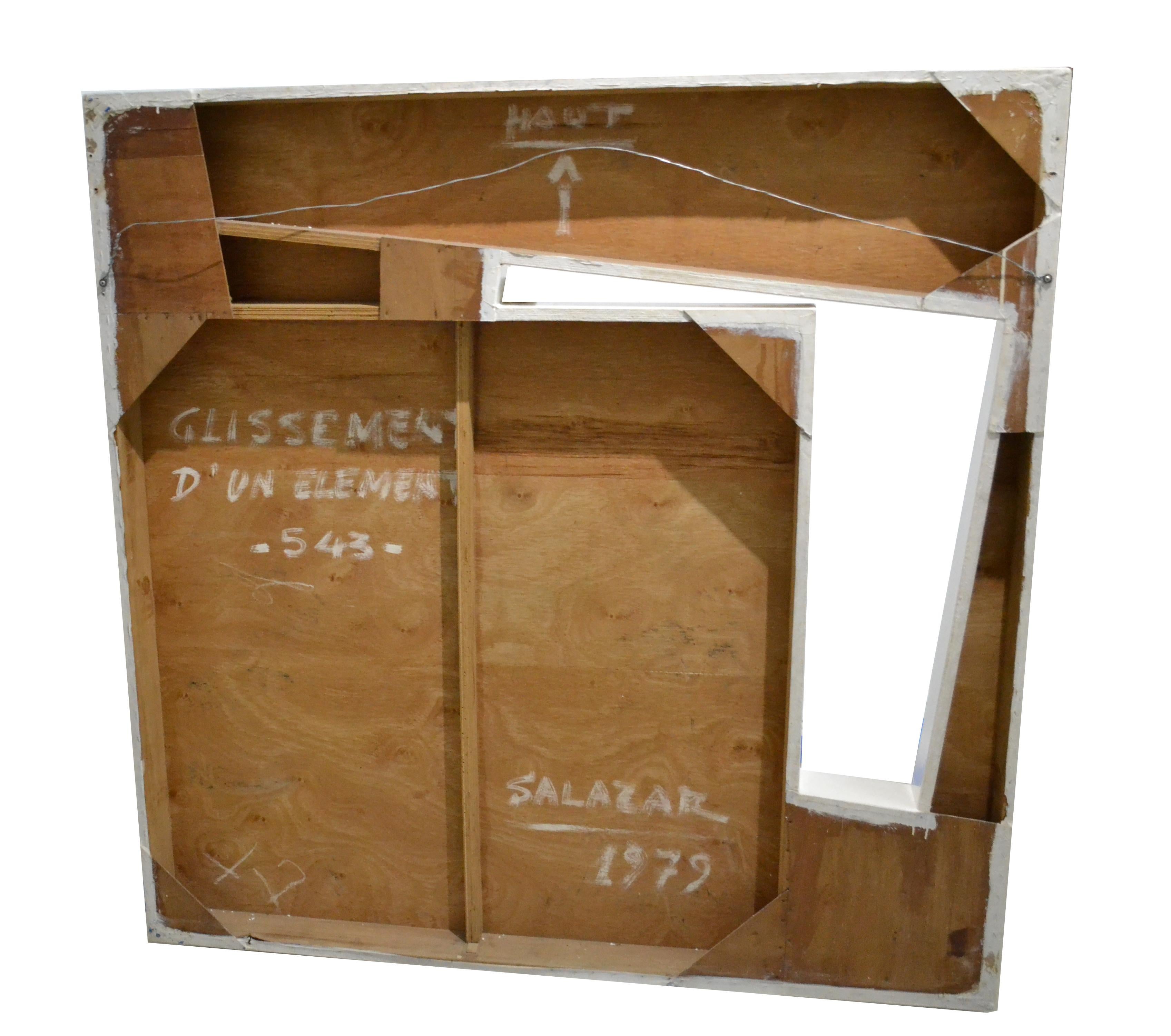 Francisco Salazar, Glissement d'un élément No 543, 1979, Tecnica mista su legno 3