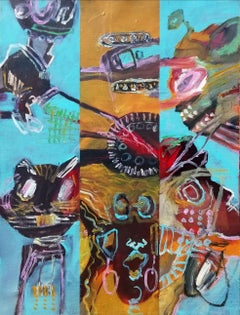 Frammenti astratti 1, Pittura, Acrilico su tela