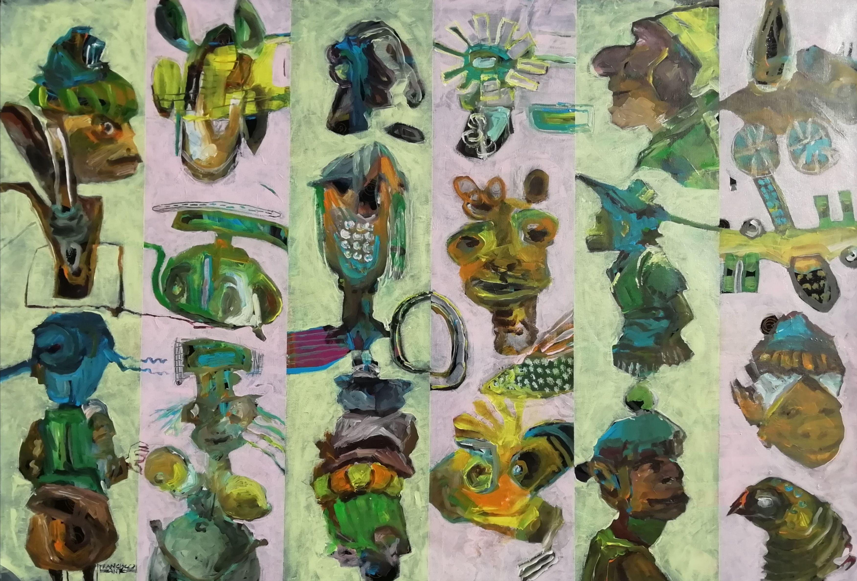 Abstract fragments 3, Painting, Acrylic on Canvas