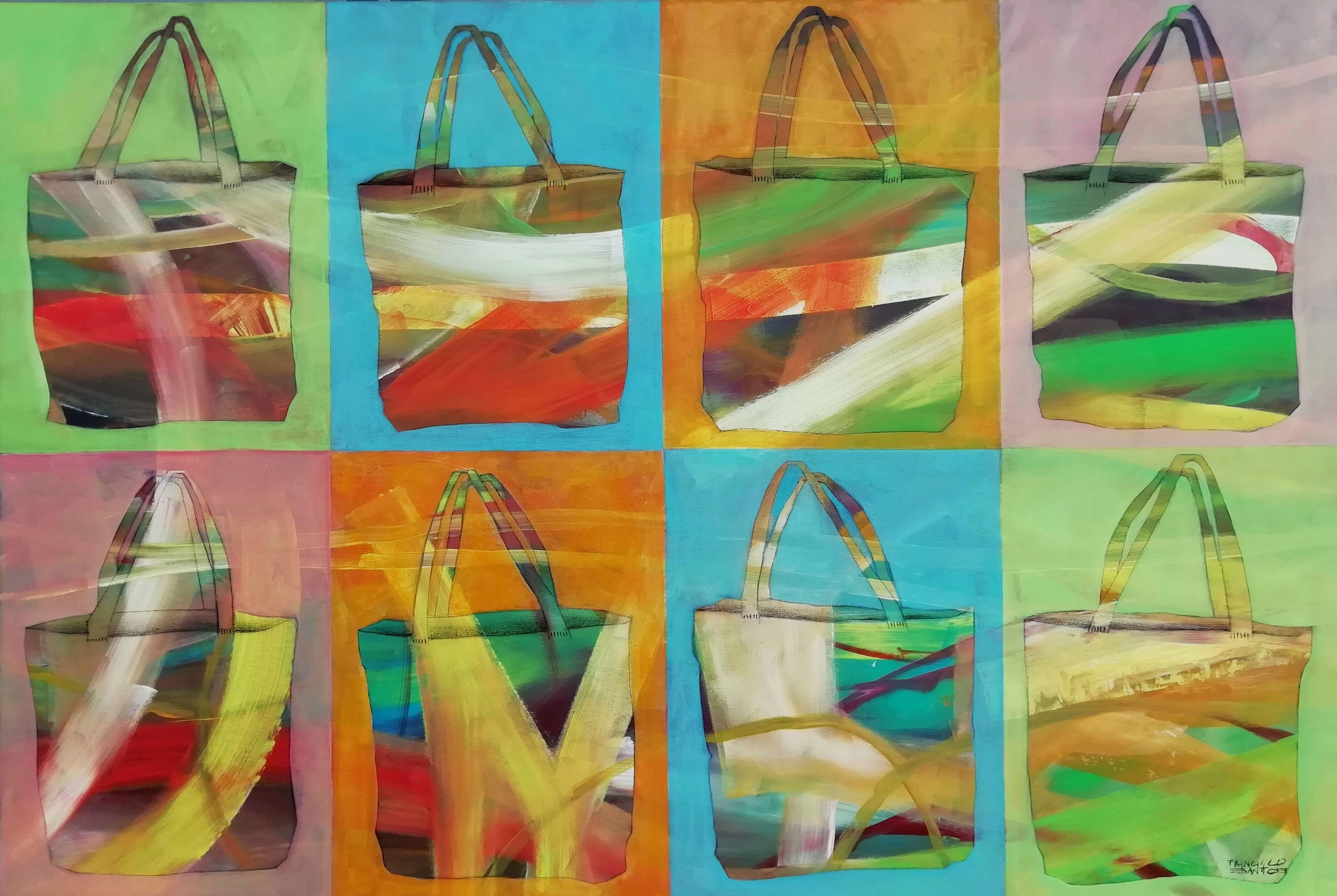 Belle borse, Pittura, Acrilico su tela - Painting di Francisco Santos