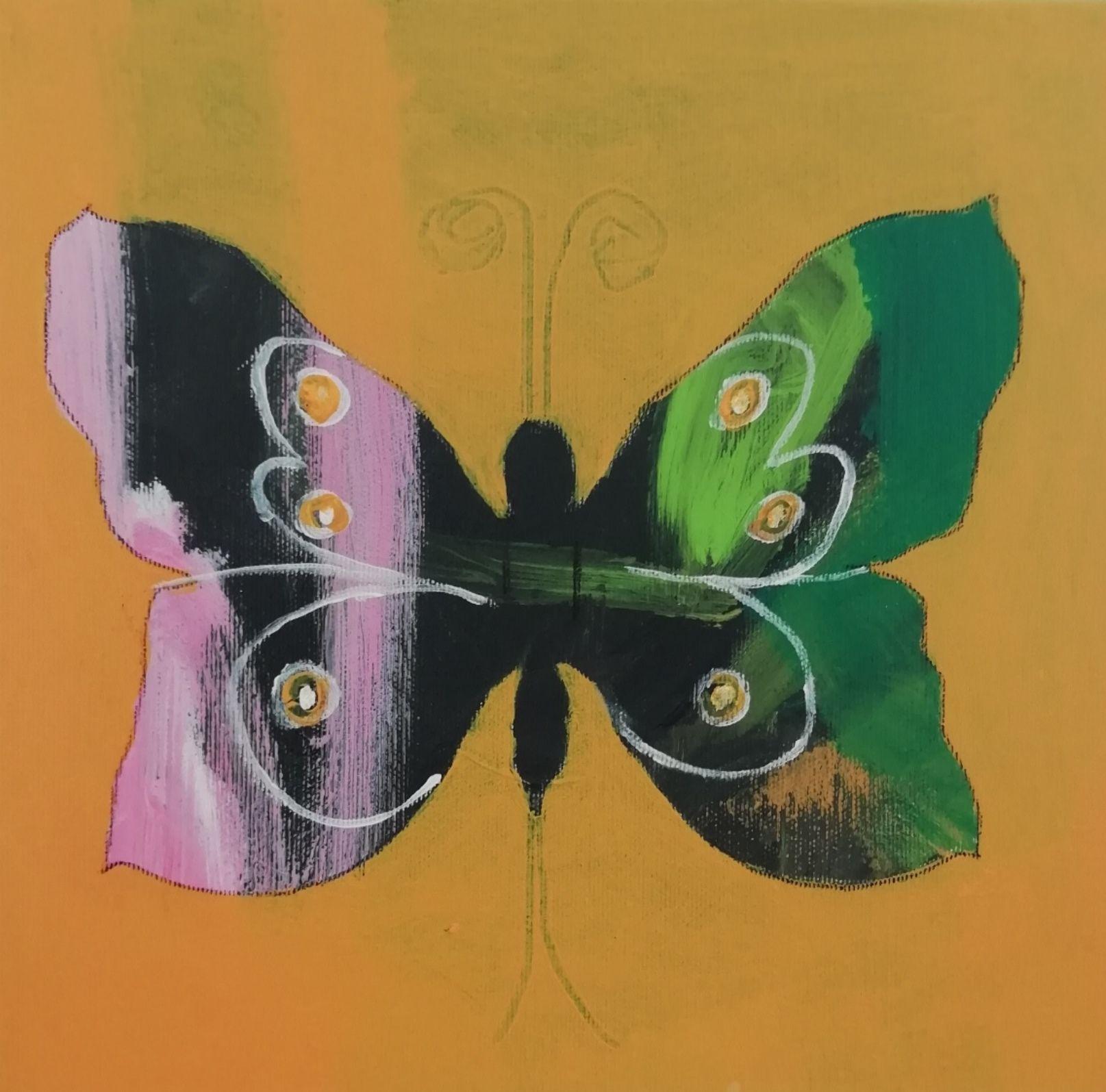 Butterfly 1, Painting, Acrylic on Canvas For Sale 2