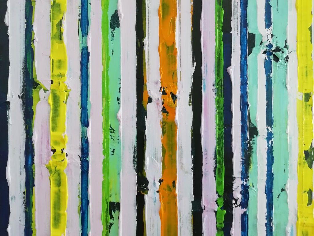 150 X 100 cm  59.2 X 39.5 in  Signed front and back. Certificate of Autenticity. Textured. The sides are painted. Varnished. Large painting. FREE SHIPPING.    Un-stretched. Due to the large size, the painting will sent rolled in a cardboard box.   
