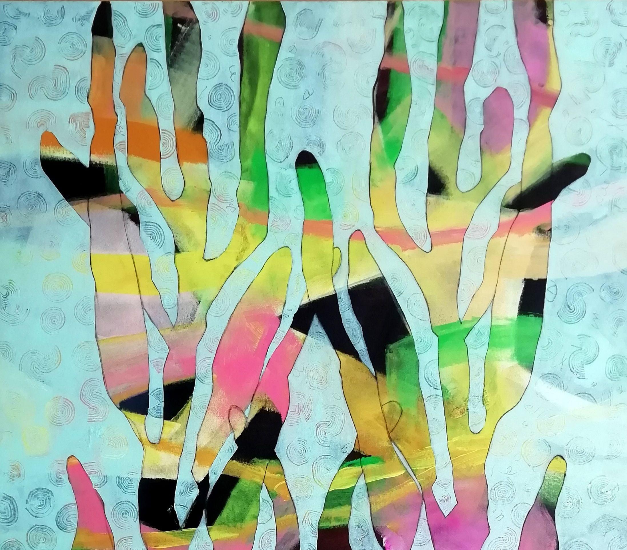 Seaweed 1, Painting, Acrylic on Canvas For Sale 1