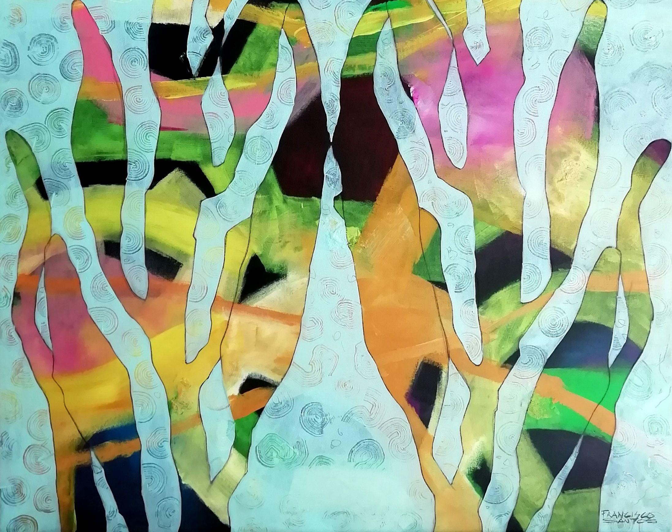 Seaweed 1, Painting, Acrylic on Canvas For Sale 2