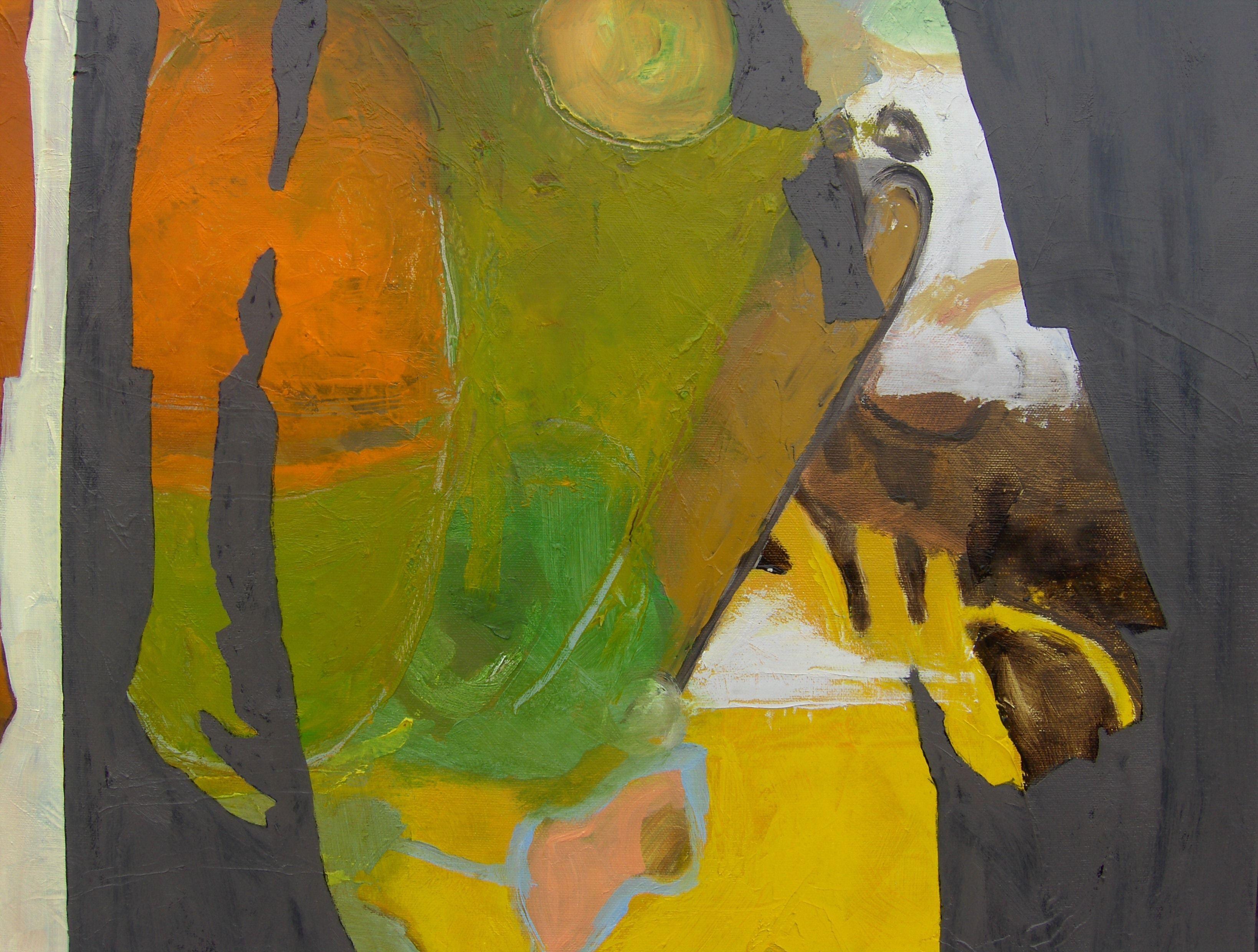 Zwei geschäftliche Frauen, Gemälde, Öl auf Leinwand (Pop-Art), Painting, von Francisco Santos