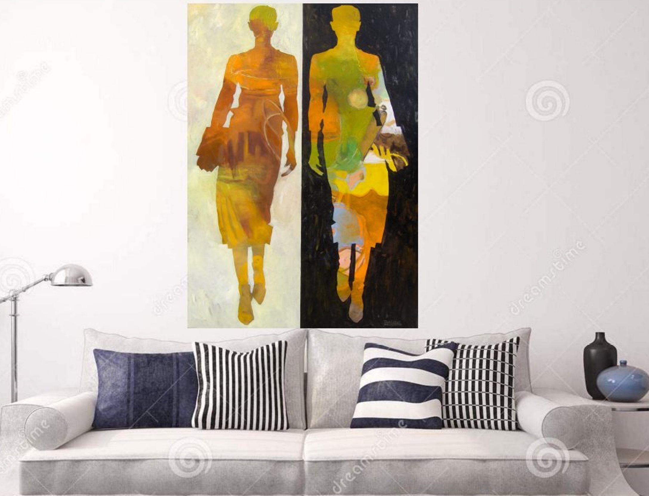 Two business women, Painting, Oil on Canvas 3