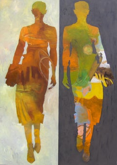 Two business women, Painting, Oil on Canvas