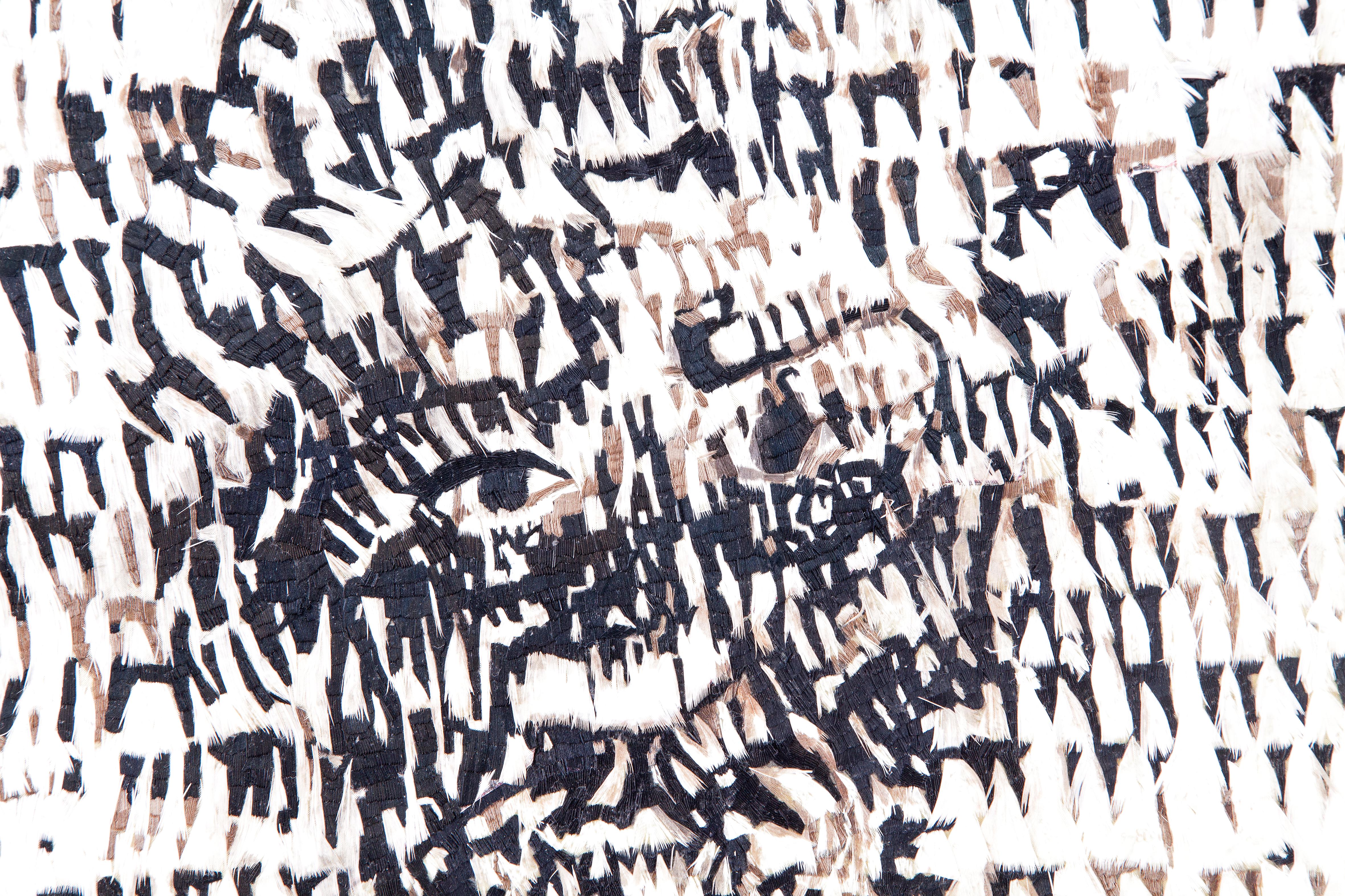 FRANCISCO TOLEDO - AUTORETRATO PIÈCE UNIQUE - Gris Abstract Painting par Francisco Toledo