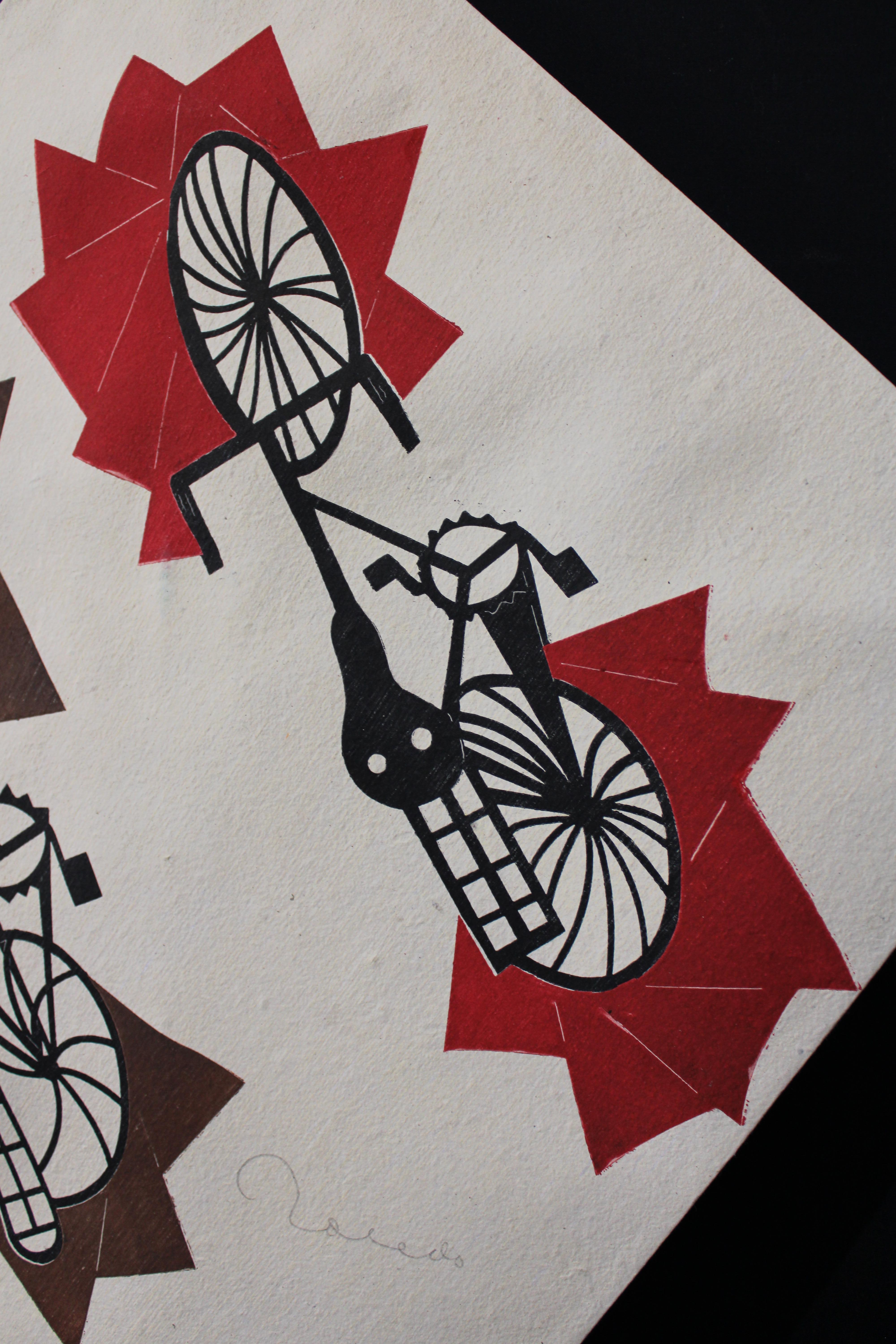 Francisco Toledo  Kite Bicycles FRAMED For Sale 2