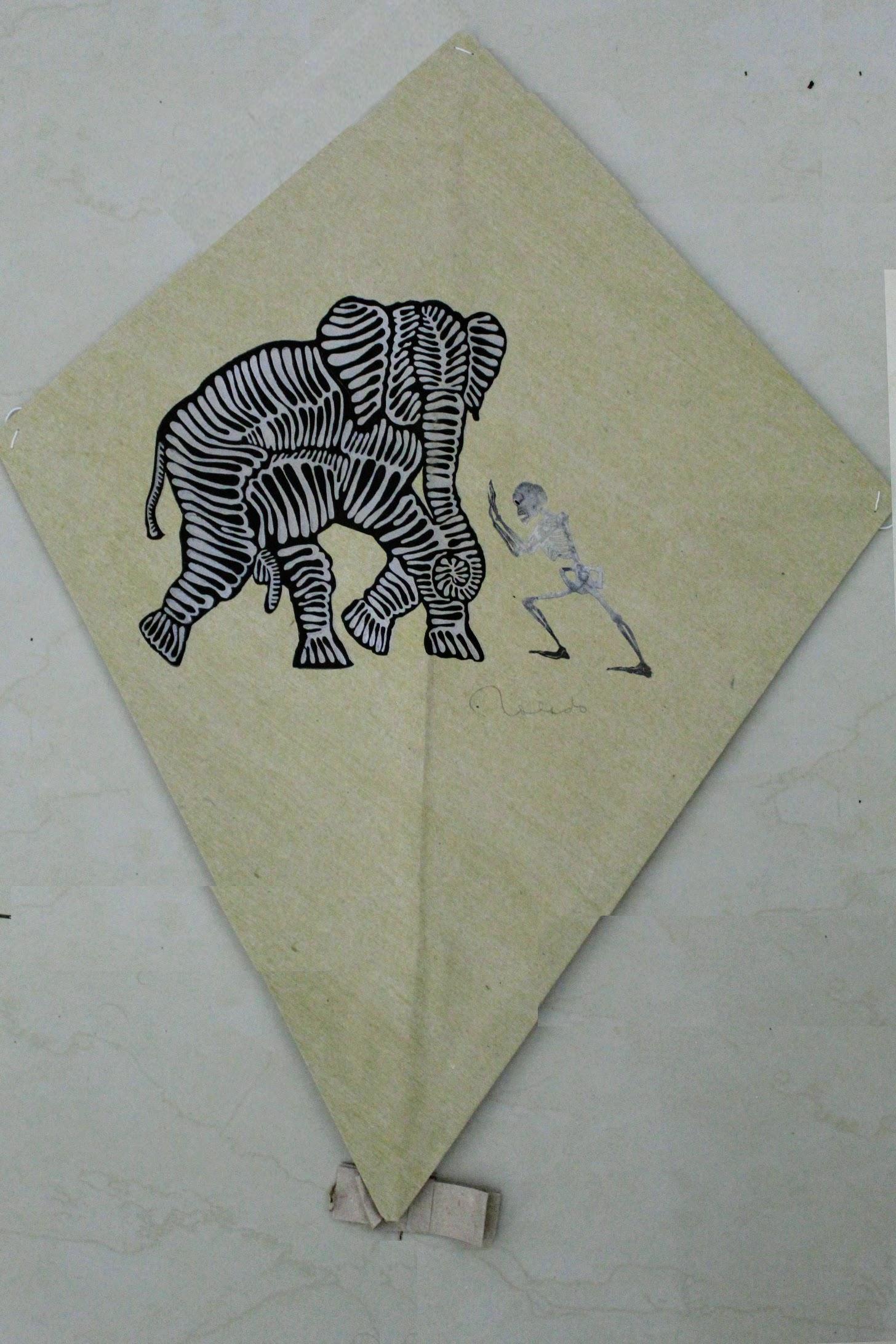 Francisco Toledo Animal Art - Papalote con Elefante y Calavera