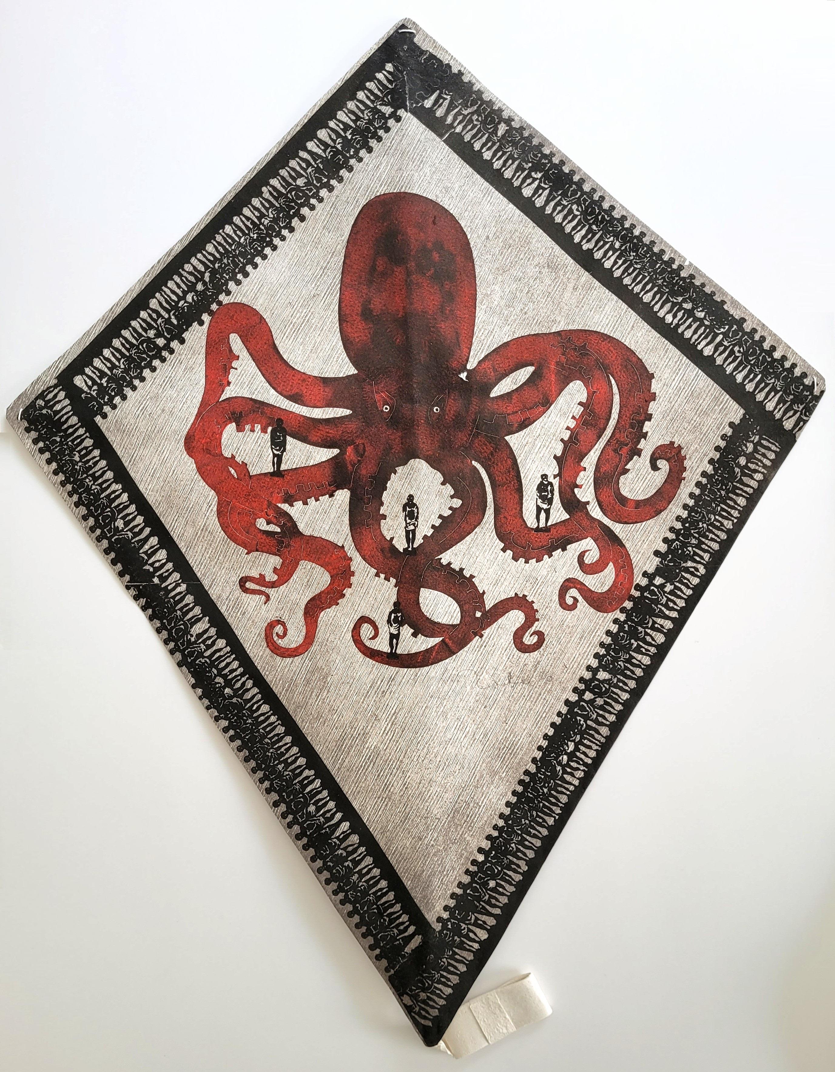 Papalote con Pulpo y Hombres - Mixed Media Art by Francisco Toledo