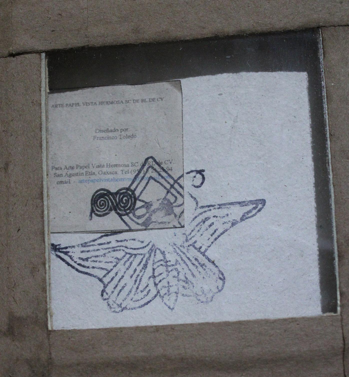 Kite with Shrimps.

Signed with pencil and stamped at the verso.

In Juchitán Oaxaca, the land where Toledo was born and to which he was always close, kites are flown at festivities to exalt the deceased and call the souls of their