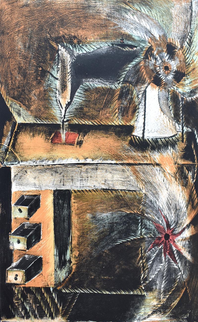 Abstract Print di Francisco Toledo - Senza titolo, da: 12° Anniversario della Galeria Joan Prats 1976-88 Portfolio