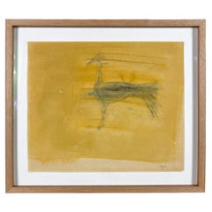 Francisco Toledo Watercolor on Paper Bird Painting