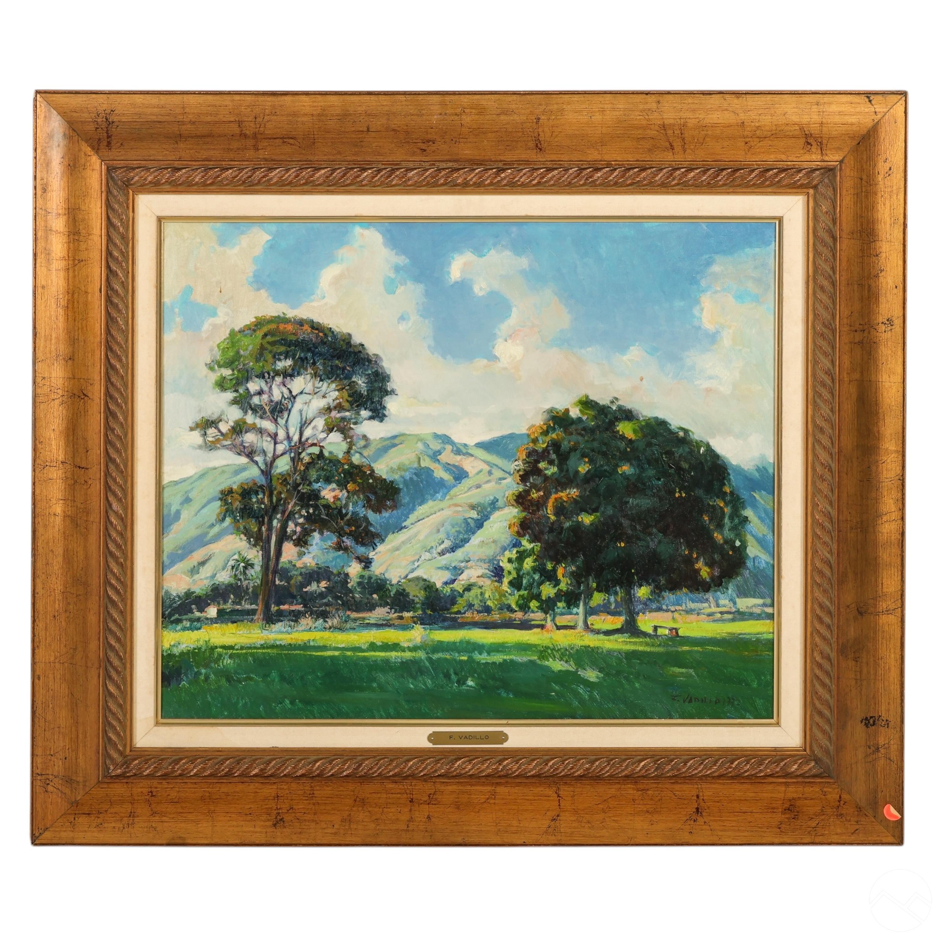 Landscape Painting di Francisco Vadillo - El Avilla Desde El Country