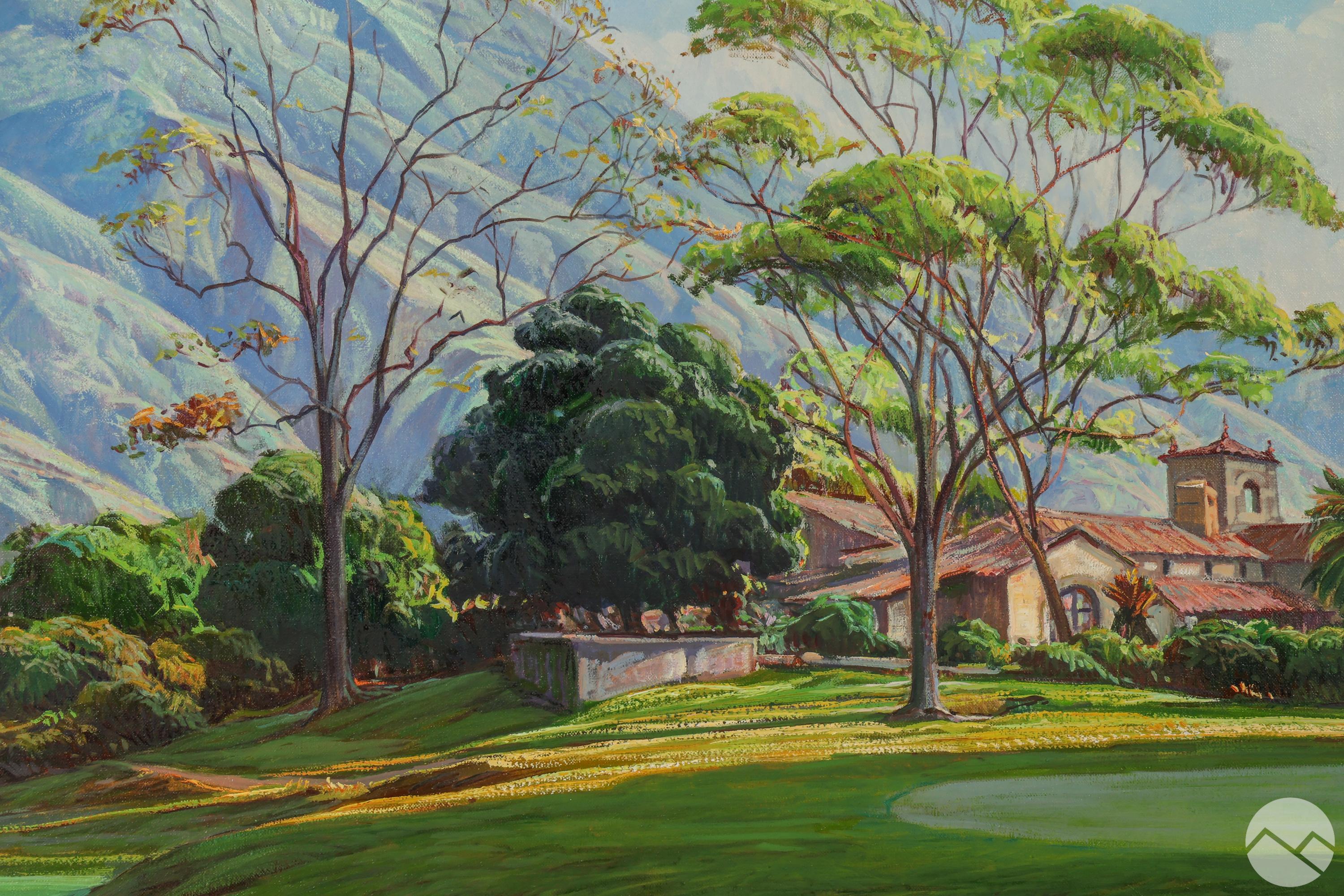 La Casa del Club (Caracas Country Club) - Painting de Francisco Vadillo
