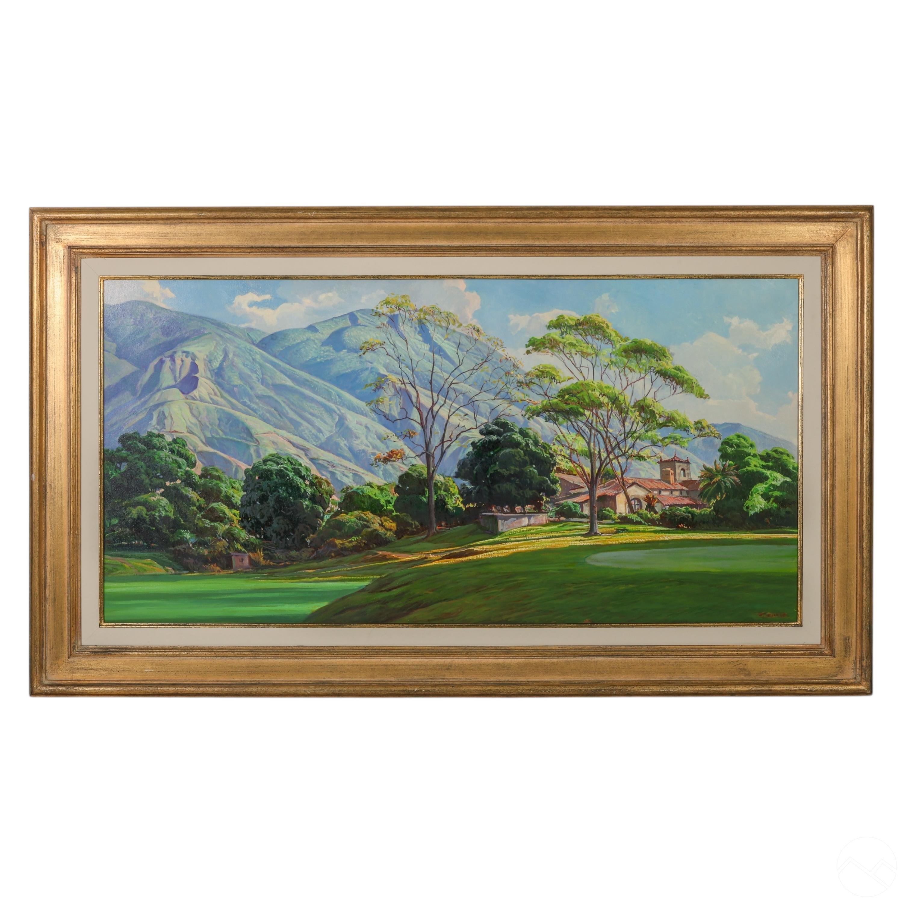 Landscape Painting de Francisco Vadillo - La Casa del Club (Caracas Country Club)
