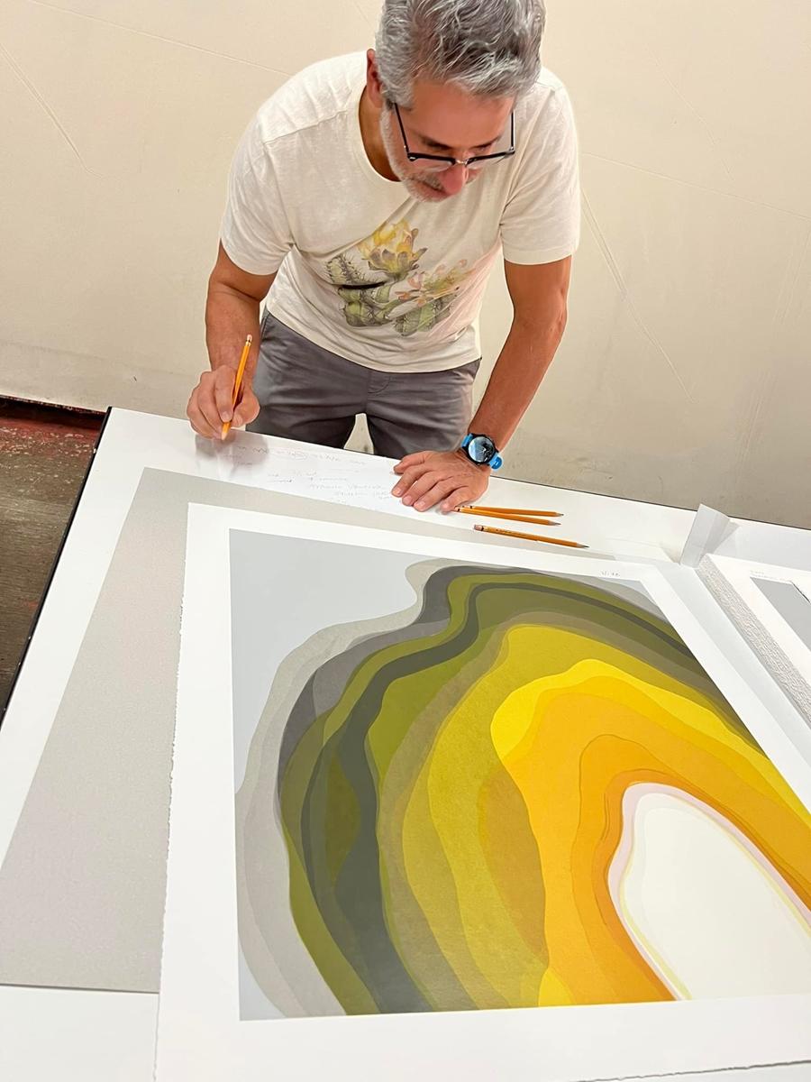 Francisco Valverde, ¨Untitled¨, 2022, Serigrafia, 27,5x27,5 pollici in vendita 3