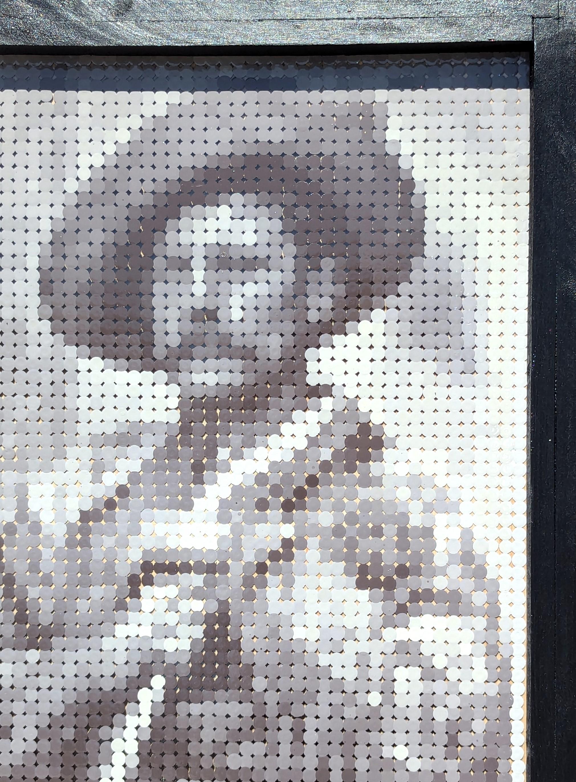 Retrato vaquero contemporáneo pixelado de 