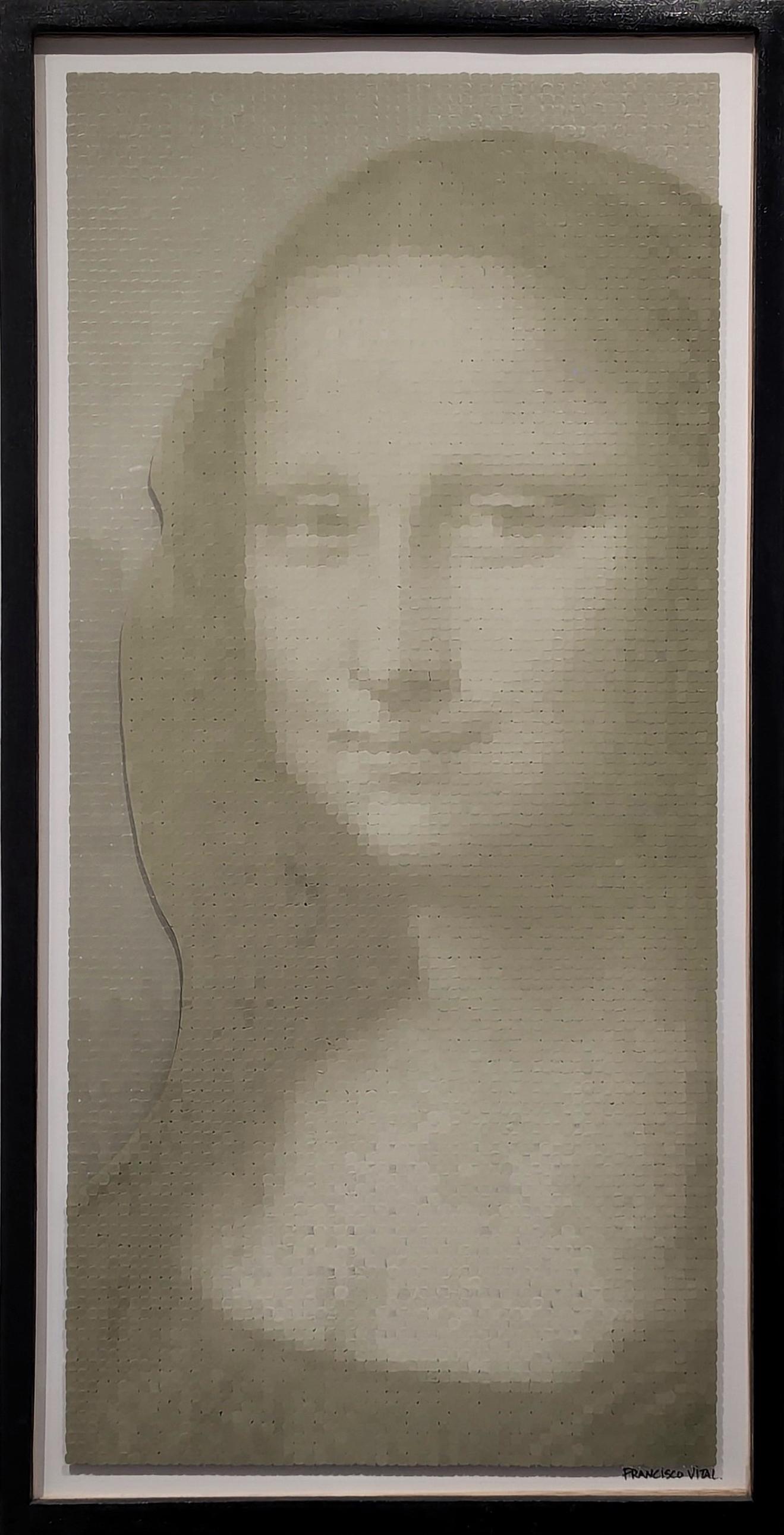 "Mona Lisa" Contemporary 3D Pop Art Inspired Pixelated Portrait Painting