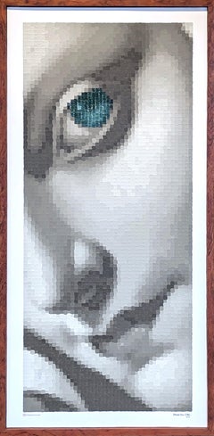 "Tamara De Lempicka "Joven con guantes"" Pintura contemporánea pixelada