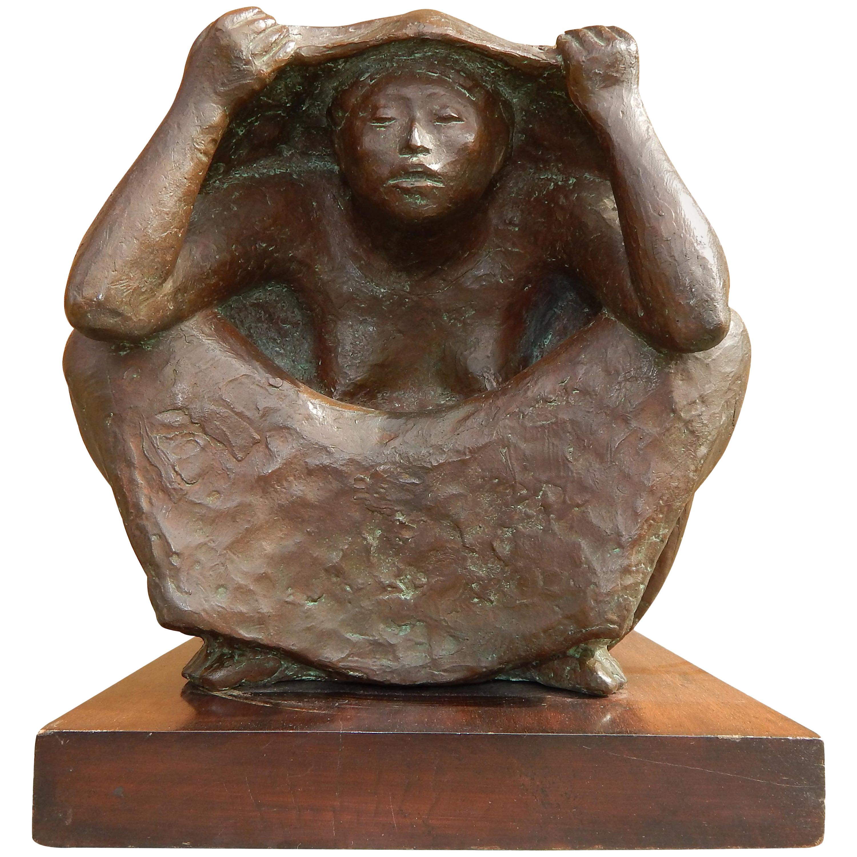 Francisco Zuniga Bronze, 1965, Titled "Ritual"