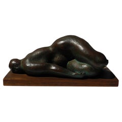 Vintage Francisco Zuniga Bronze Sculpture, 1964, "Desnudo Acostada"