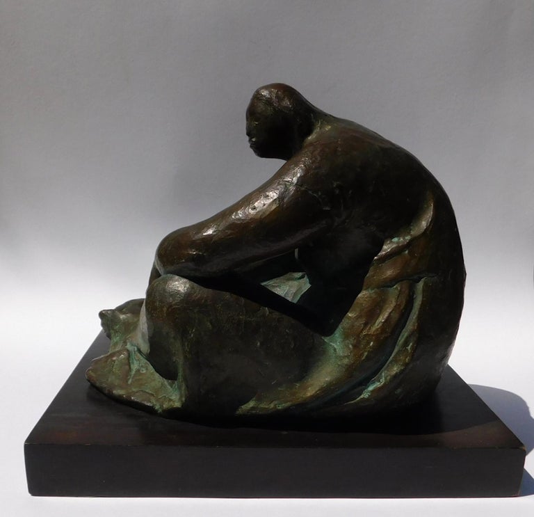 Francisco Zuniga Bronze Sculpture, 1965, "Juchiteca Sentada" For Sale