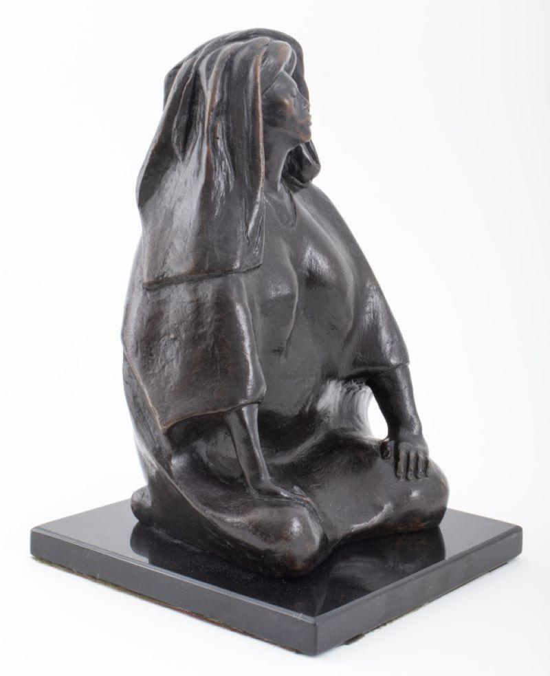 Sud-américain Sculpture en bronze 