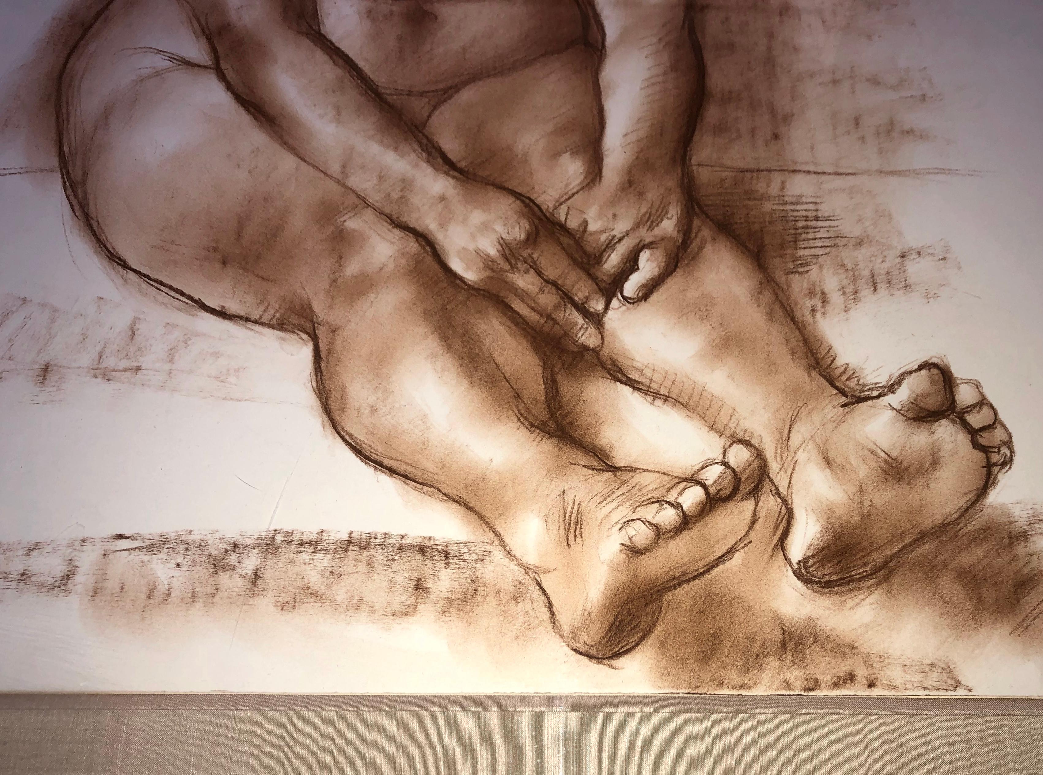 Francisco Zuniga Pintura original al pastel sobre desnudo Catalogada en venta 1