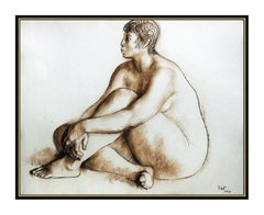 Francisco Zuniga Original Pastel Painting Hand Signed Female Portrait Rare Art