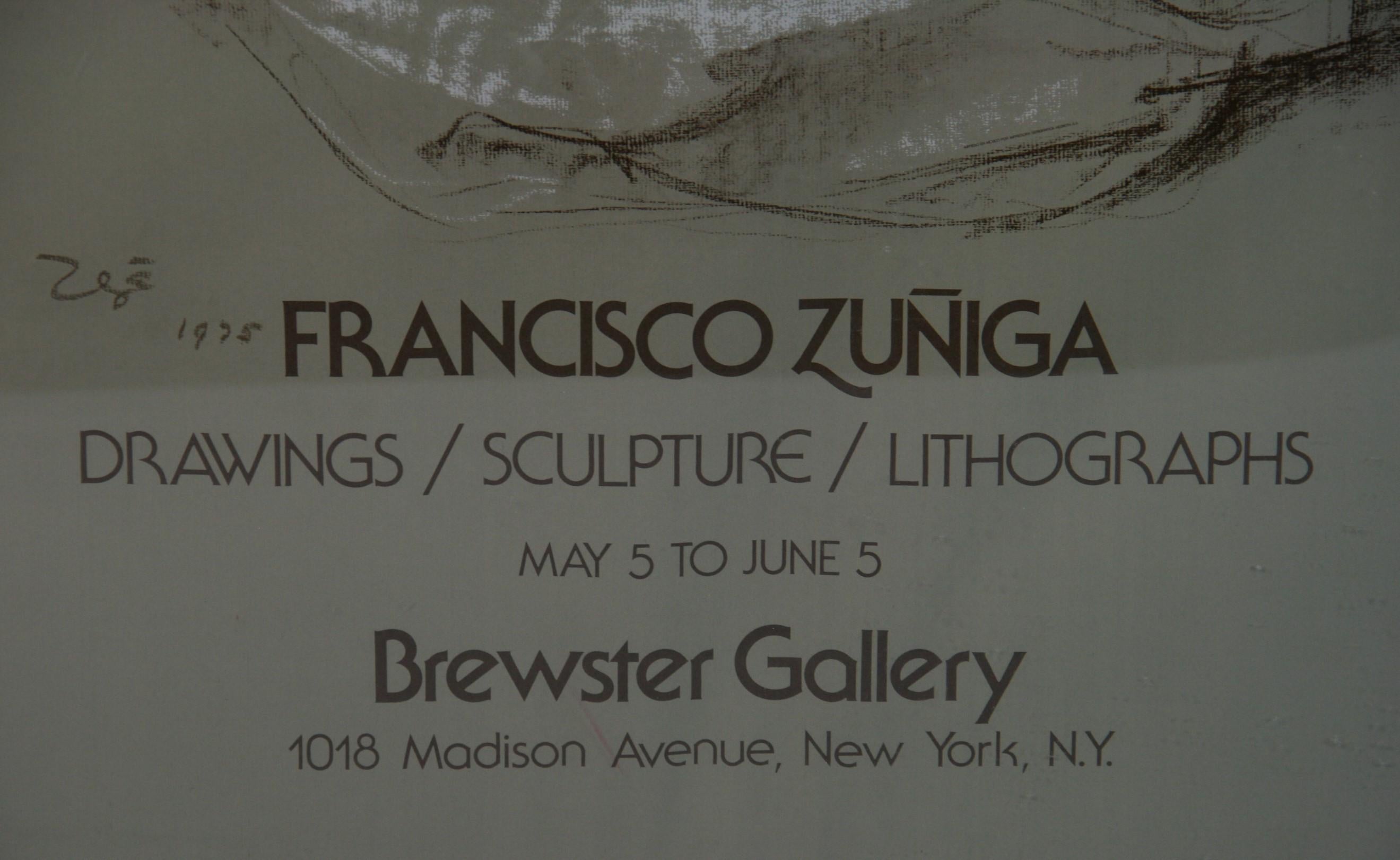 (a) Gallery Opening  Affiche Francisco Zuniga (Zgo) à la Brewster Gallery 1975  en vente 2