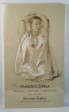 Gallery Opening  Poster Francisco Zuniga (Zgo) At Brewster Gallery 1975