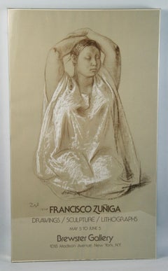 Gallery Opening  Poster Francisco Zuniga (Zgo) At Brewster Gallery 1975 
