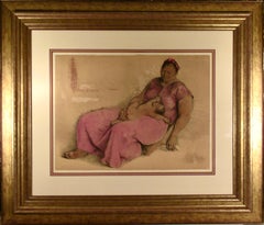 Vintage "Madre Juchiteca" Large original color lithograph.